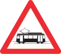 1.18 Tramway (Switzerland only); or as found in Chur, warning of street-running trains