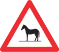 1.25 Animals on road (e.g. horses)