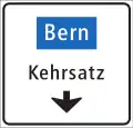 4.42 Lane routing on minor road with route to Bern on main route
