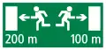 4.94 Emergency exit distances (in tunnels you find them at least every 50 metres at a height of 1–1.5 m)