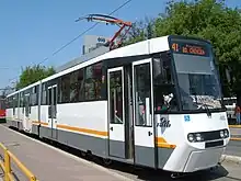 V3A-CH-PPC partial low-floor tram. The other variant is V3A-2010-CA with AC motors.