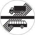 2.56.1 End of part prohibition e.g. for lorries or buses (on lanes)