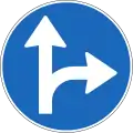 2.40 Must continue straight ahead or turn right (see also 6.06)