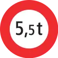 2.16 Maximum weight (upper gross weight limit)