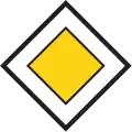 3.03 Principal road with priority (Priority to the right rule does not apply; ends with 3.04; panel 5.09 can be added; see also see also 6.12–6.17)