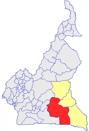 Department location in Cameroon