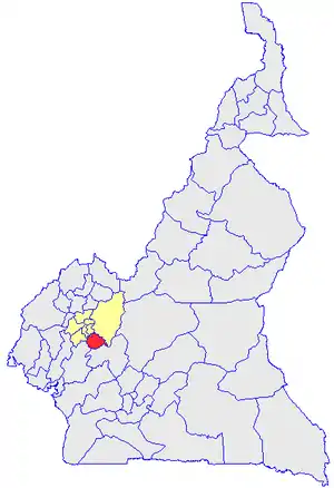 Division location in Cameroon