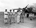 Farewell to Colonel Giebel of the K.N.I.L., on the airfield Mandai (1946)