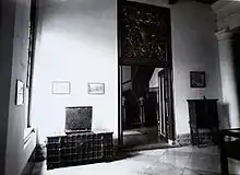 Interior of National Archive building showing one of the four heavily ornate doors.