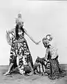 Wayang wong Javanese dance drama performer wearing typical Javanese makuta crown.