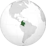 Map showing Colombia