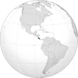 Location of Costa Rica