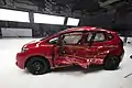 Side impact crash test of a 2016 Honda Fit.