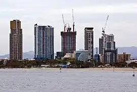 The Gold Coast Broadwater commercial district.