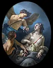 Zéphyr et Flore by Sebastiano Ricci, oil on canvas.