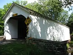 image of Cabin Run Covered Bridge, Plumstead Township, Bucks County, Pennsylvania
