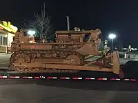 Caterpillar D8 bulldozer without a cab