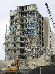 The demolition of one of the Cabrini–Green buildings