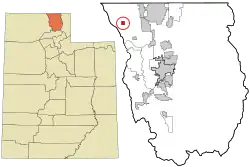 Location in Cache County and the state of Utah.