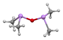 Ball-and-stick model of cacodyl oxide