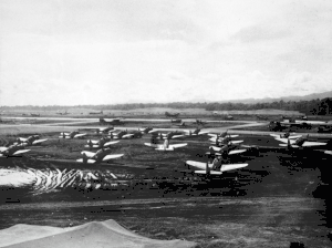 The Cactus Air Force at Henderson Field, Guadalcanal in October 1942.