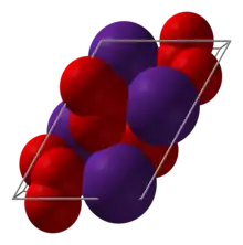 Crystal structure of Caesium ozonide