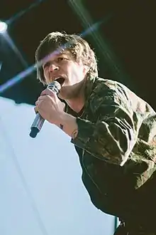 Shultz performing in 2017