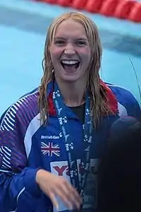Caitlin McClatchey, current long and short course record holder in the 200 metre freestyle.