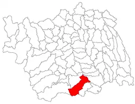 Location in Bacău County