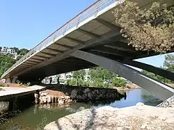 Stainless Steel Bridge in Cala Galdana, Minorca, Spain