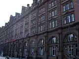 View of the hotel from Lothian Road, at street level.