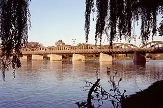 The Grand River Bridge, which carries Argyle St. over the Grand River in Caledonia.