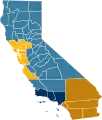 2003: Martin Hutchinson's CaliFOURnia proposal  San Diego / Orange County / Inland Empire  Greater Los Angeles  San Francisco Bay Area / Sacramento/ Santa Cruz  Northern / Central Valley