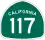 State Route 117 marker