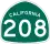 State Route 208 marker
