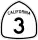 State Route 3 marker