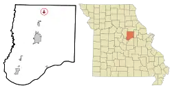 Location of Auxvasse, Missouri