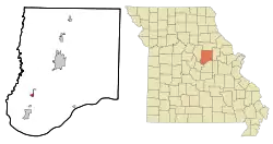Location of New Bloomfield, Missouri