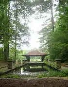 Pavilion by the lake at Overlook Gardens