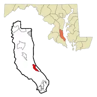 Location of St. Leonard, Maryland