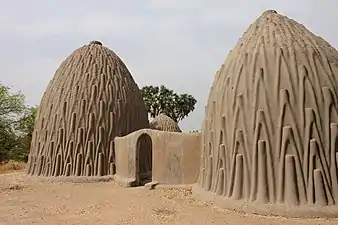 Beehive-shaped houses of the Musgum ethnic group in Pouss, Cameroon, unknown architect, unknown date