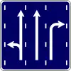 Arrow direction exclusive lane