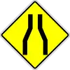 Carriageway way narrows