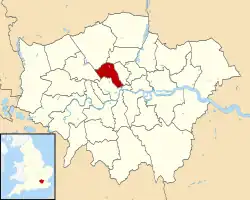 Camden shown within Greater London
