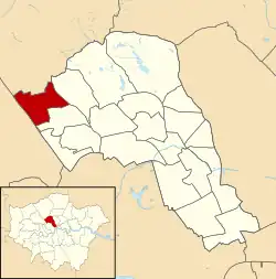 Fortune Green highlighted within Camden