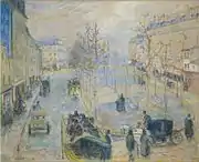 Boulevard de Rochechouart, 1880, pastel on beige wove paper