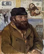 Camille Pissarro, Portrait of Paul Cézanne, 1874. National Gallery