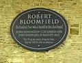 The memorial plaque to poet Robert Bloomfield