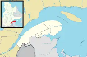 Saint-Anaclet-de-Lessard is located in Eastern Quebec
