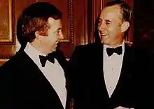 Canadian Prime Minister Joe Clark and Minister of Parliament Peter Bawden (circa 1980)